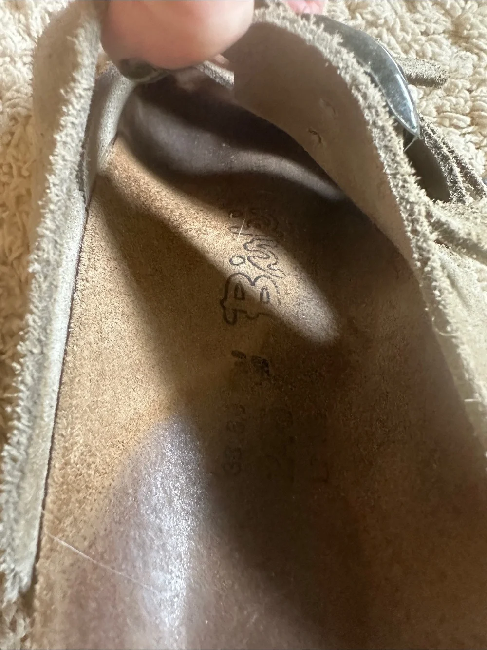 Birkenstock Three-Strap Suede Sandals in Brown